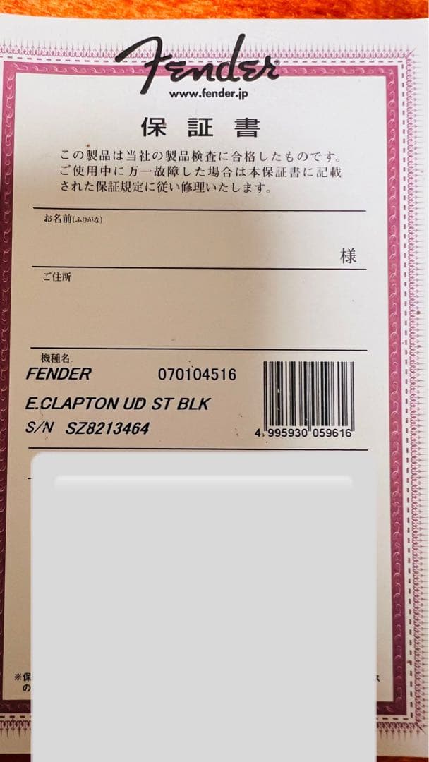 ギター Fender USA Stratocaster Blackie