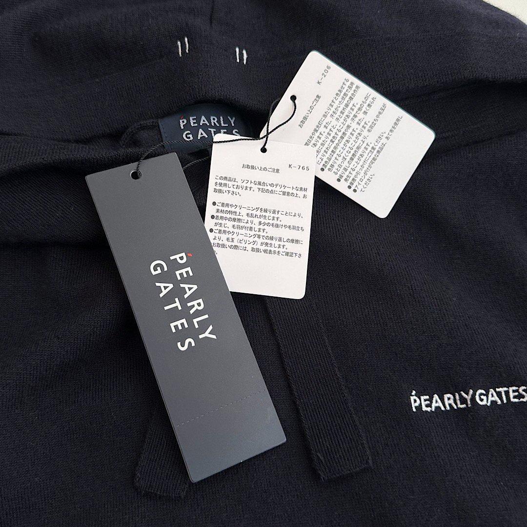 449 パーリーゲイツ 定価49,500円 カシミヤニットパーカー 紺 0 S