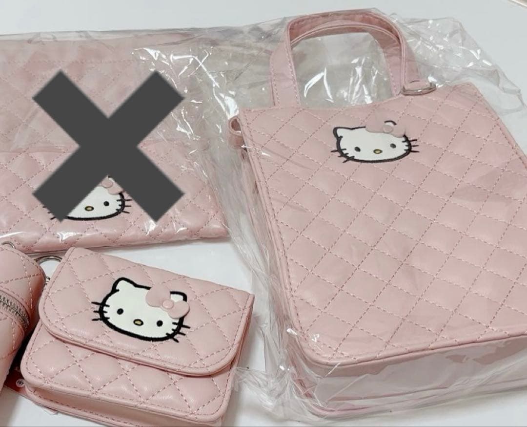 ローリーズファーム　キルティングキティ　セット　ピンク　カードケース　バッグ