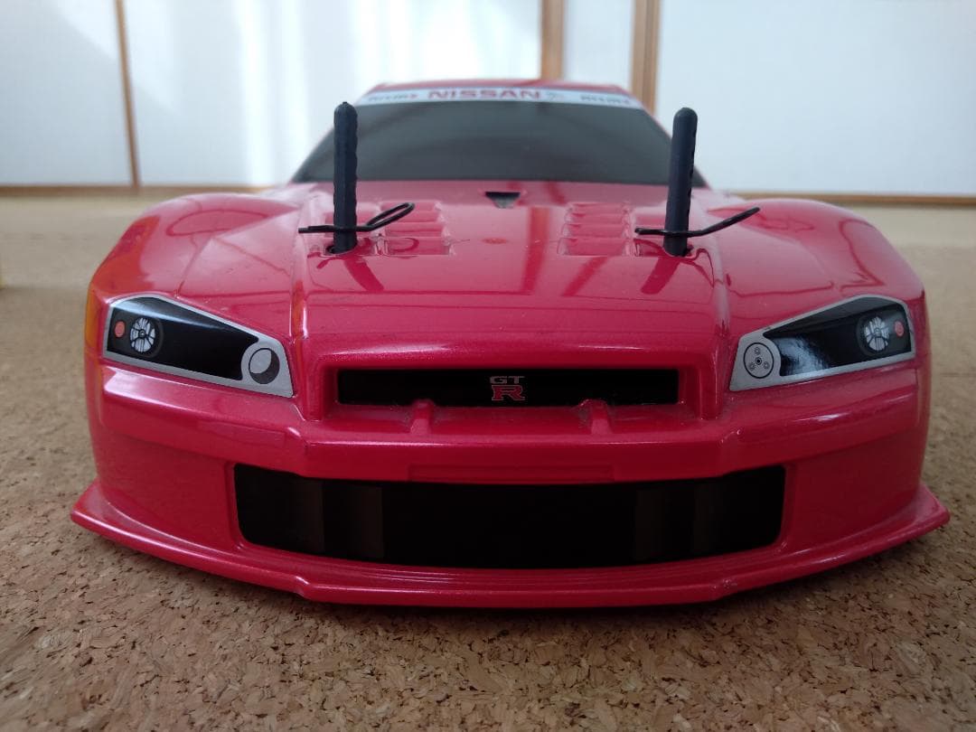 タミヤ TG10 フルセット エンジンカー R34GTR ドリフトタイヤ付き