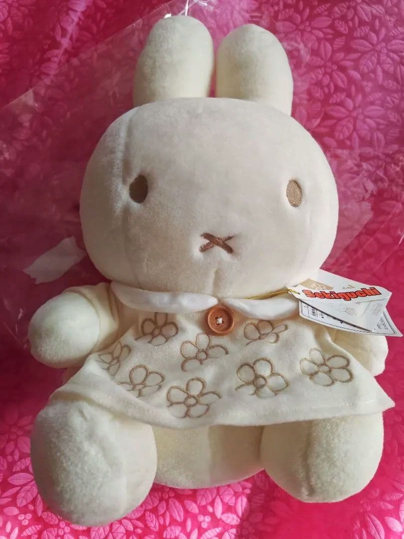 miffy whiteシリーズ ミッフィー 花柄ドレスM ぬいぐるみ ⑤