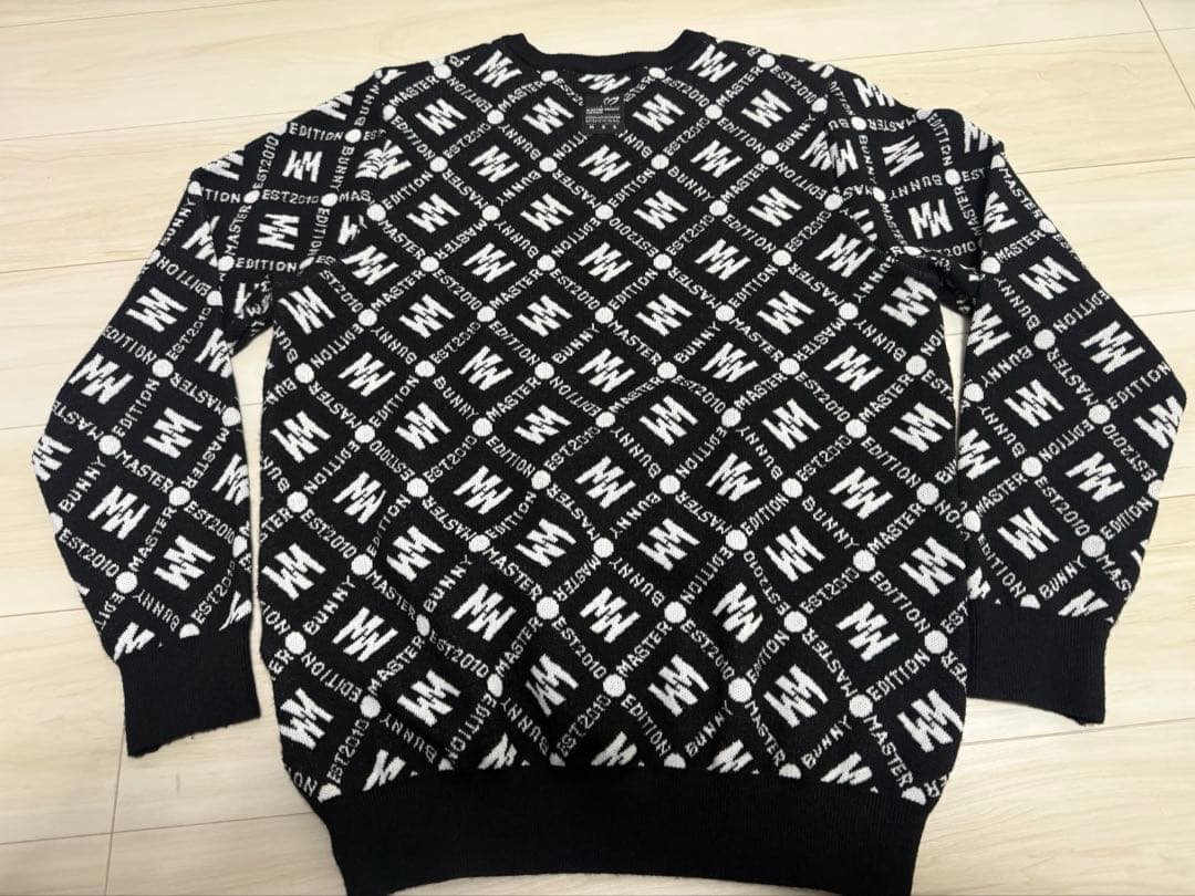 値下　マスターバニーエディション　クルーネックニット Mロゴモノグラム柄　6
