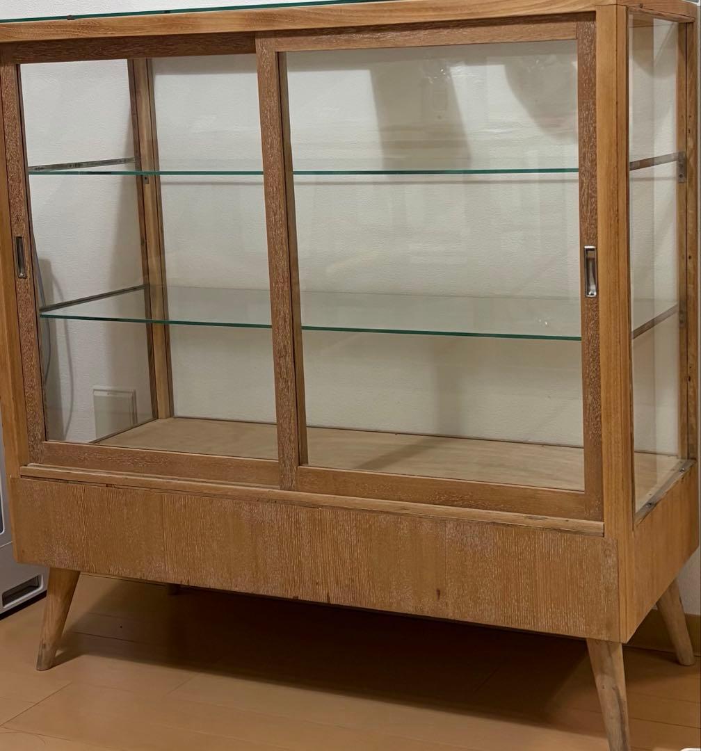 5面ガラスの木枠ショーケース