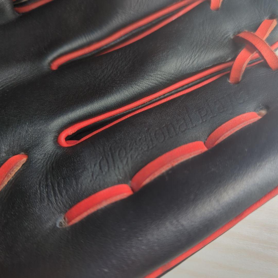 久保田Slage 軟式グローブ 黒/オレンジ