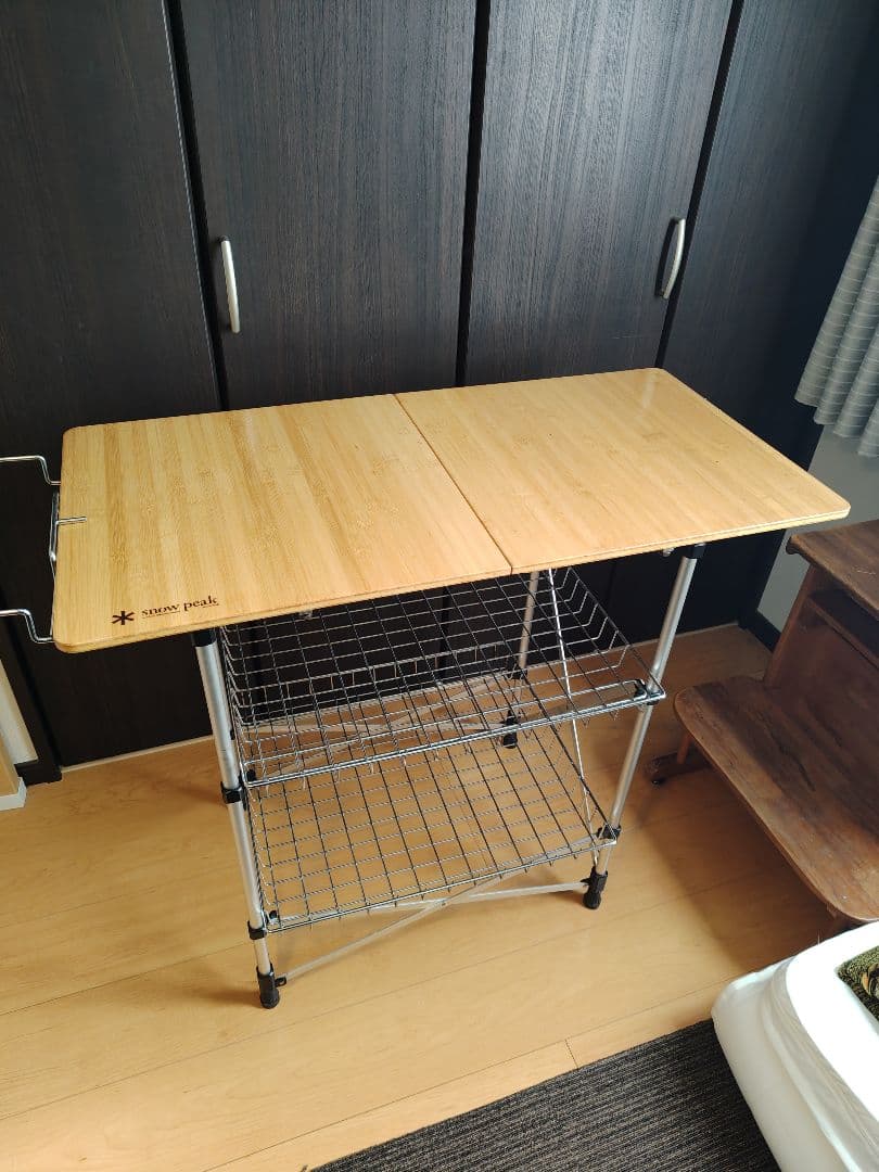  PEAK フィールドキッチンテーブル(竹)＋ガビングフレーム