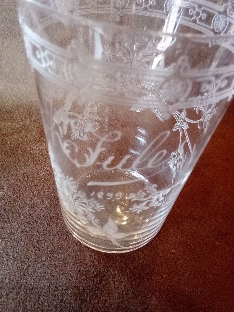 フランス オ—ルド タンブラーグラス ２客 (ペア )