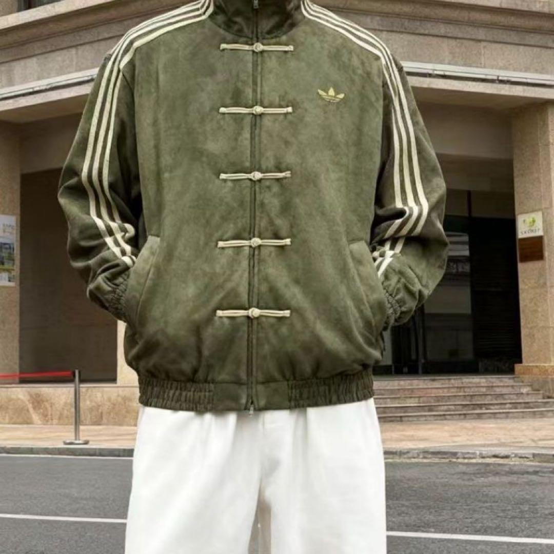 adidasアディダス 中国限定 蛇年トラックジャケット緑　XLサイズ”
