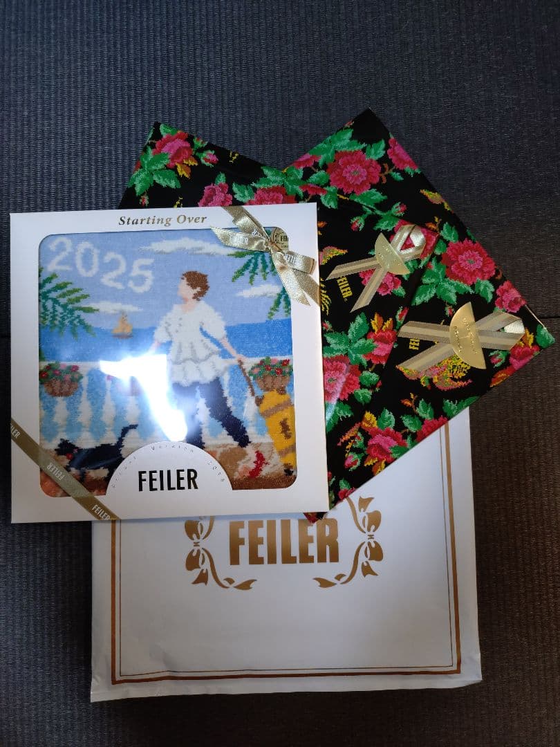 新品☆FEILER フェイラー　アニバーサリー タオルハンカチ✕３点セット