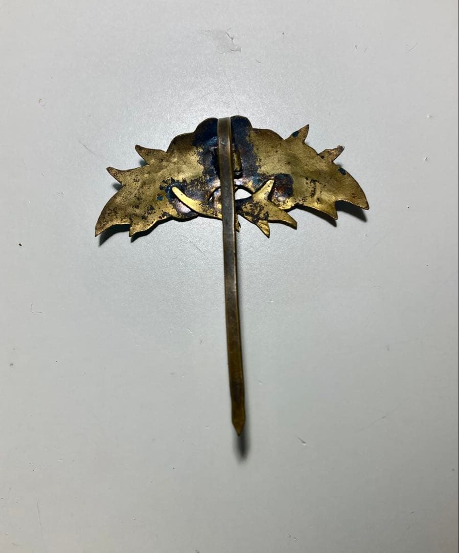 中国　清朝　カワセミ　羽根　ヘアピン　かんざし　アンティーク