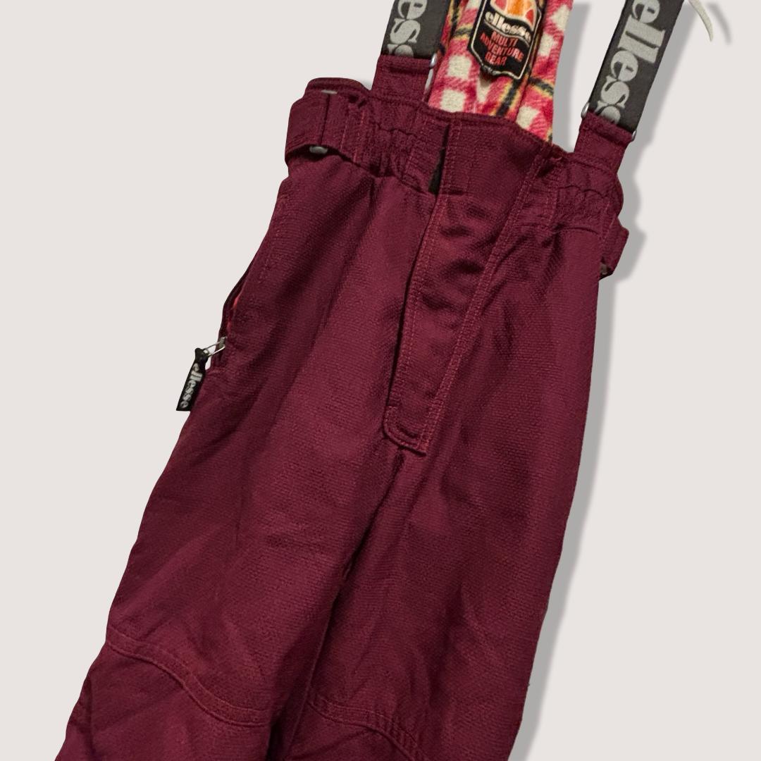 【最高峰】エレッセ スキーウェア サロペット M ボルドー シンサレート 90s