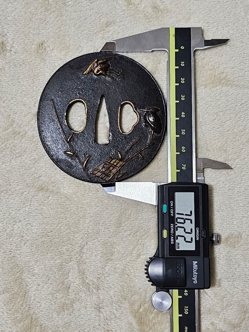 無銘　鷺図　鍔