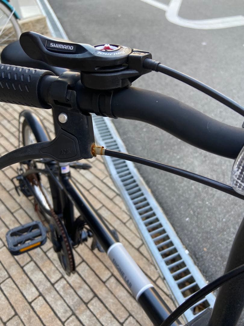 折りたたみ自転車 ブラック エンジンラボA 20インチ　6段変速　大阪