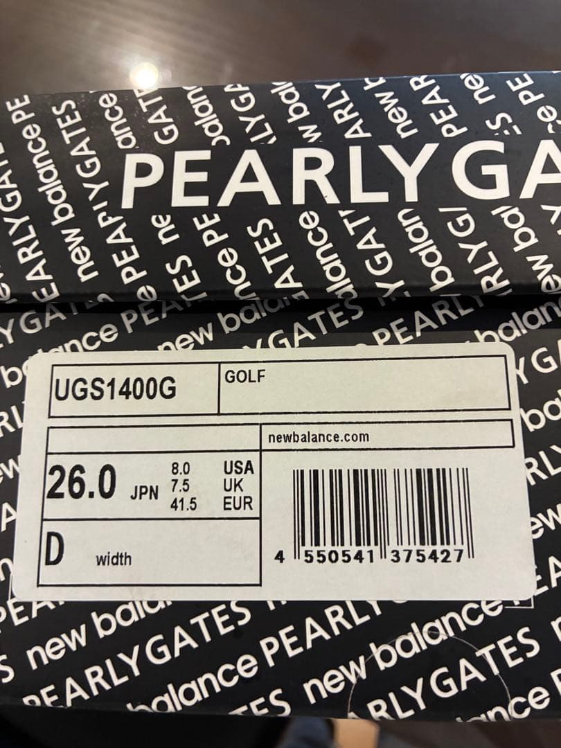 パーリーゲイツ×ニューバランスゴルフUGS1400 サイズ26センチ