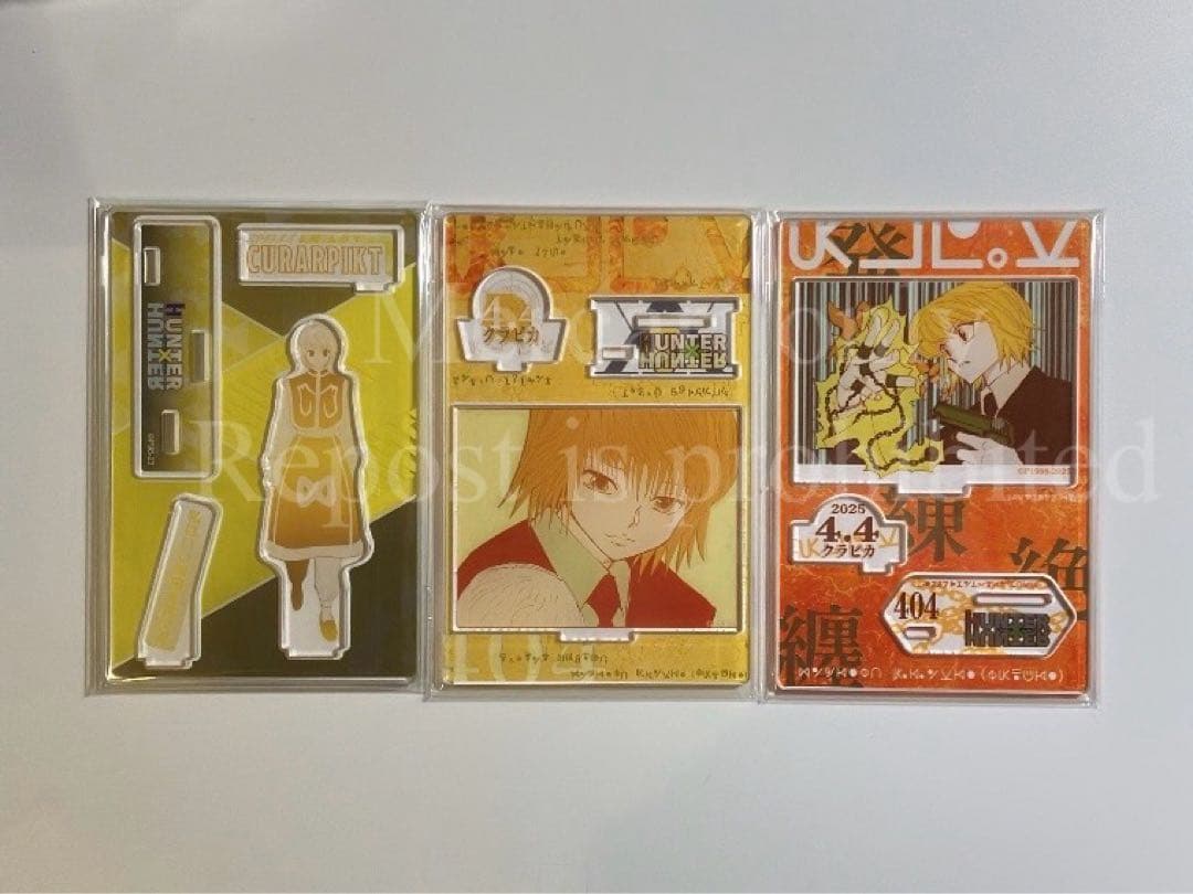 クラピカ バースデー アクリルブロック アクリルスタンドフィギュア 9点セット