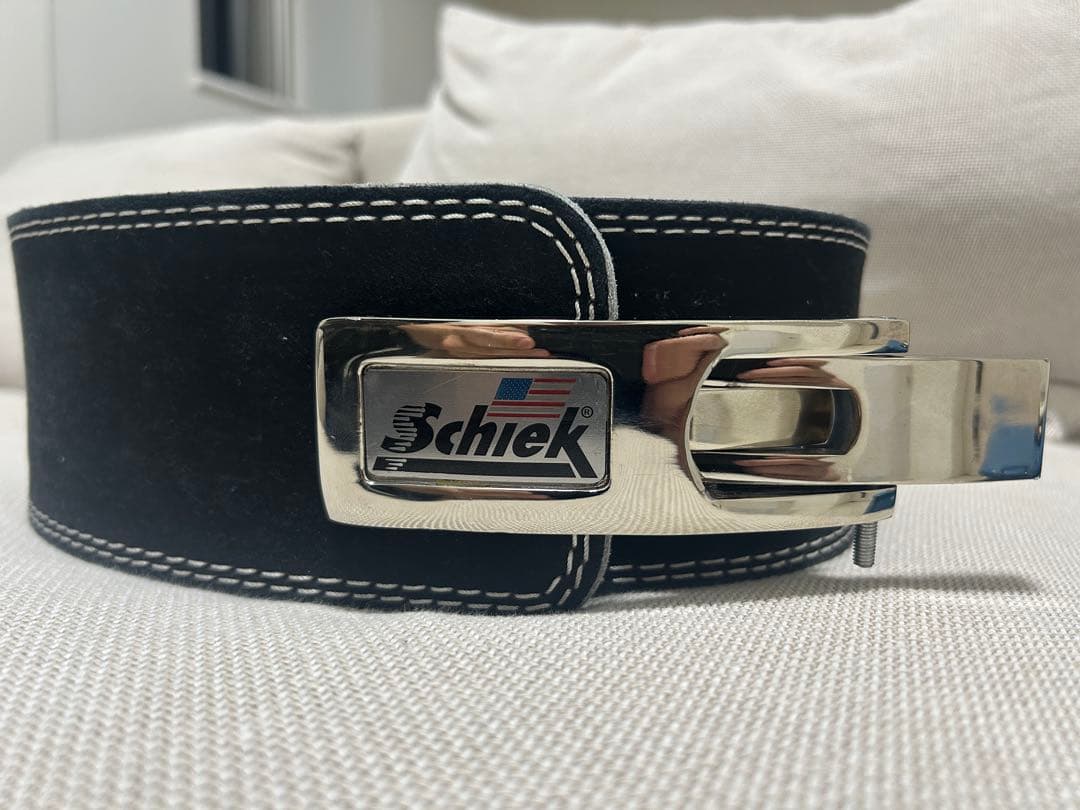 【美品】Schiek シークトレーニング・ベルト 黒　Ｌサイズ　レバーアクション
