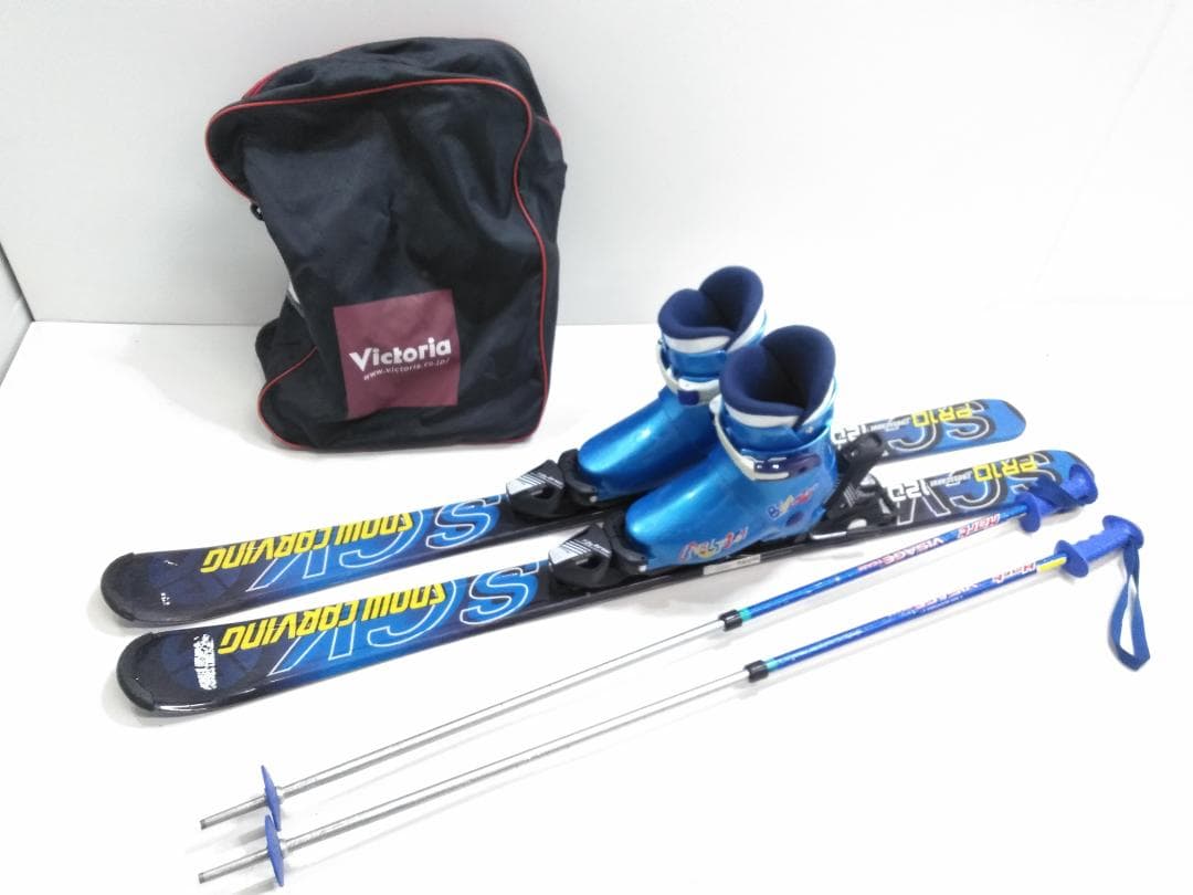 ジュニアスキー4点セット スノーカービング 120cm ブーツ 21cm ◇