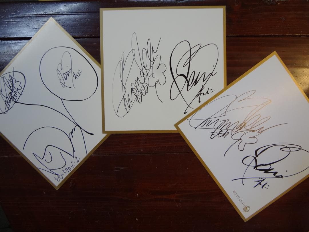 ももいろクローバー　 れに・ももか 直筆サイン色紙　３パターンセット