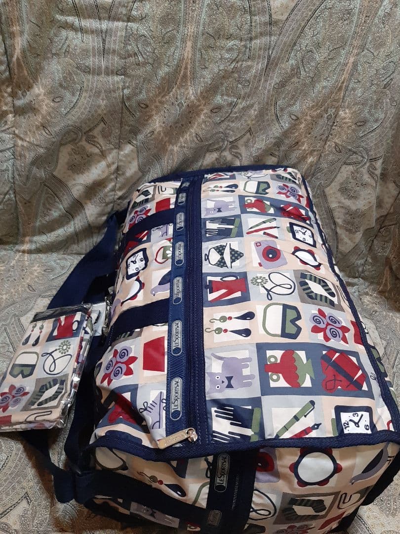 レスポートサック 2way/斜め掛けショルダーボストンバッグ/ポーチと鍵×2付き