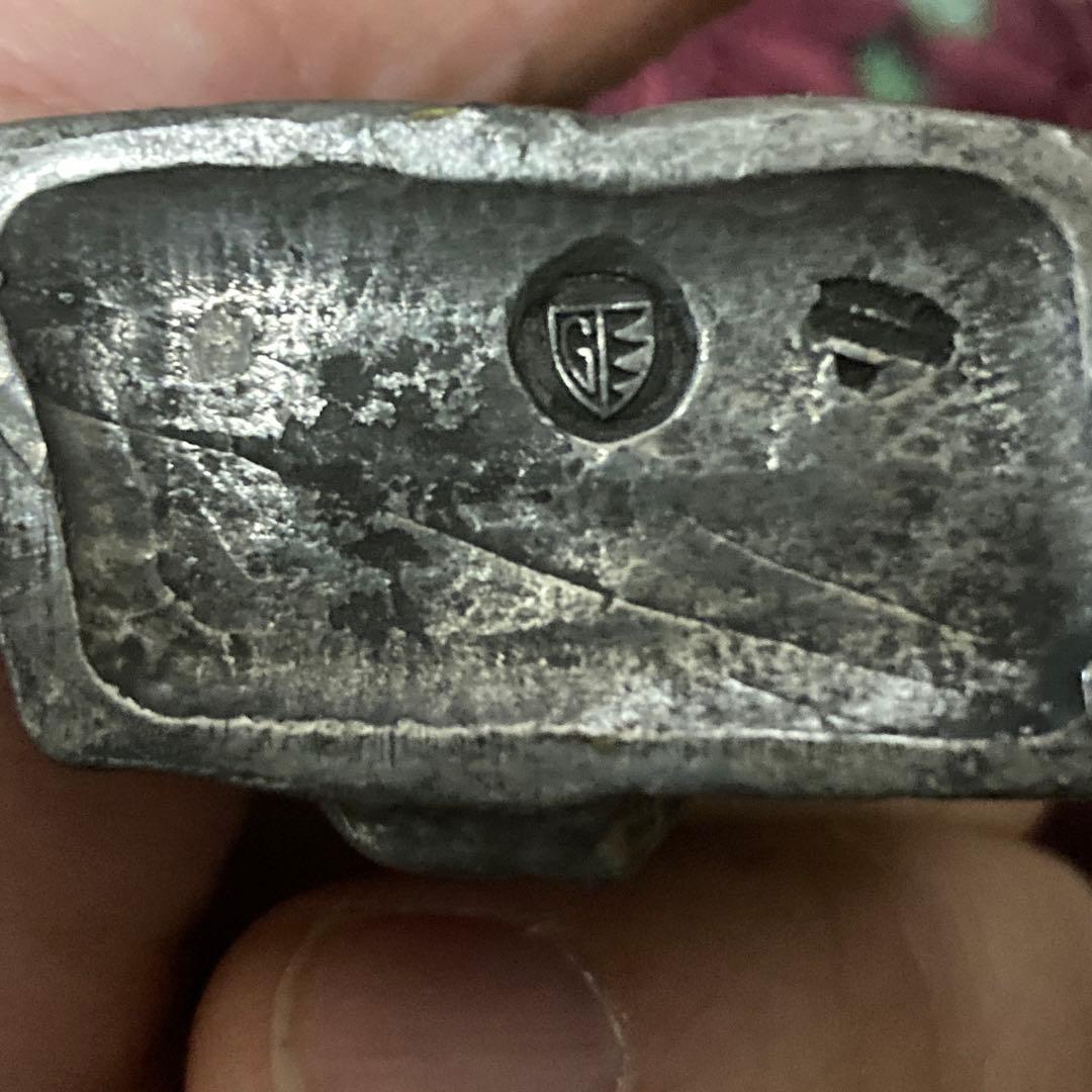 イギリス　アンティーク　フクロウ置物　錫　ピューター　ホールマーク付