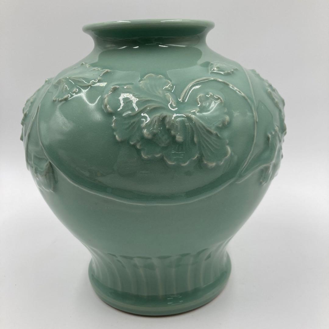 初代 宮永東山 明治−大正 青磁　(保管番号) Xガ7798