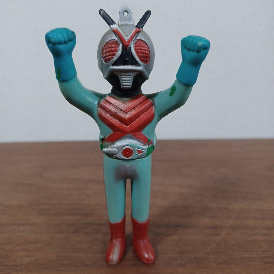 当時もの　ポピー製　仮面ライダー５種　希少ソフビペンダントトップ （チェーン無）