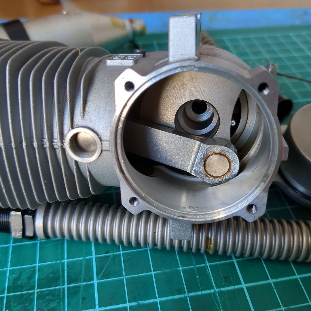 ラジコン飛行機 エンジン ＯＳ FS アルファ155エンジン マフラー付き