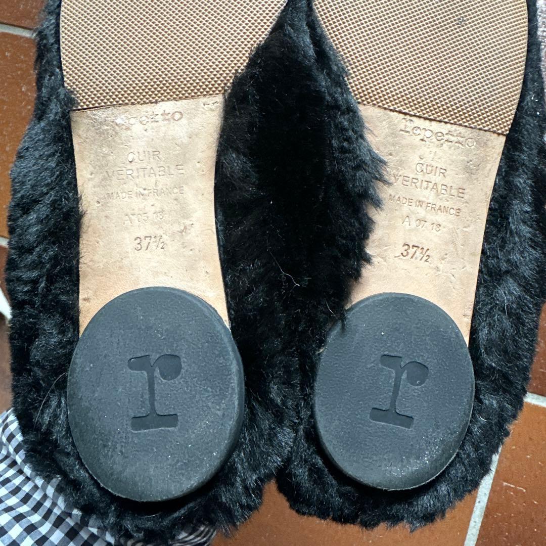 Repetto ブラック バレエシューズ　37ハーフ