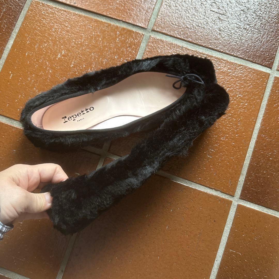 Repetto ブラック バレエシューズ　37ハーフ