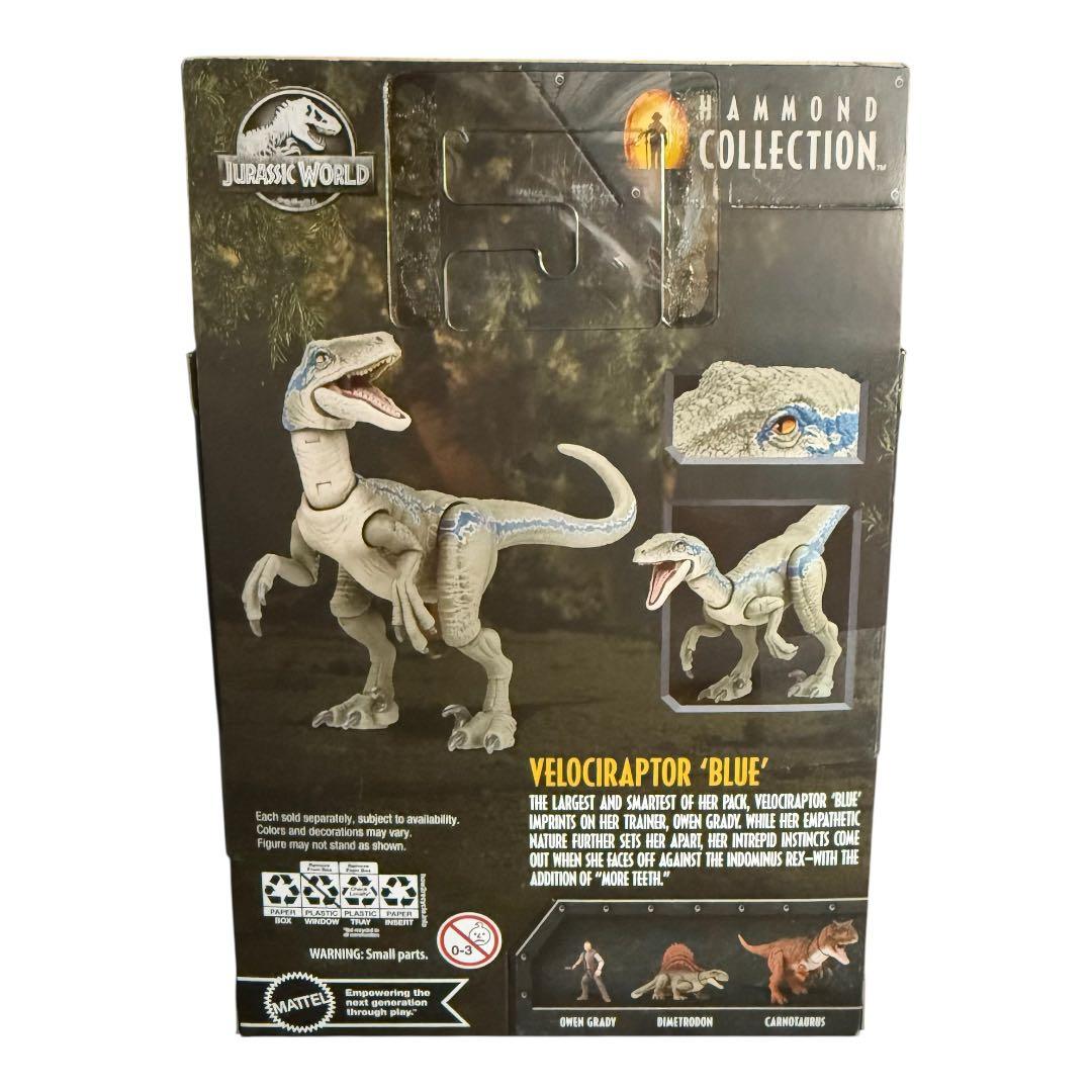 美品 折れ無ハモンドコレクション ヴェロキラプトル ブルー ジュラシックワールド