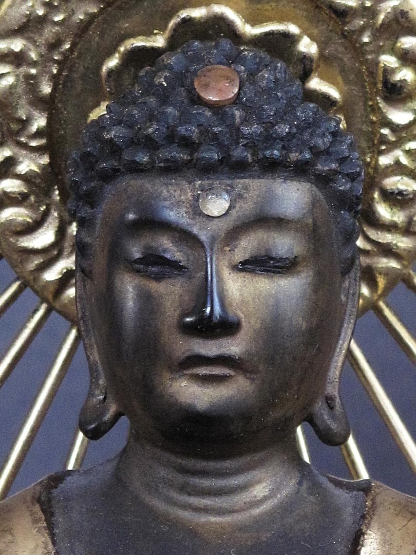 古仏像!!『木造 阿弥陀如来立像』総高33.5㎝ 像高19.5㎝