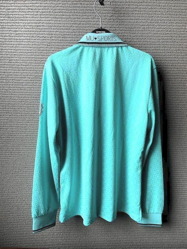 新品】エム ユースポーツ 価格25300円 トランプ柄 長袖ポロシャツ サイズL