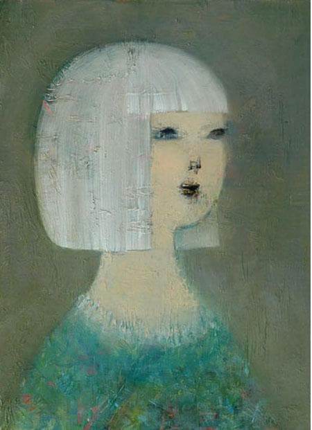 油絵 菅家令子 絵 絵画 インテリア 額付(銀) F4-071112 人物 女性