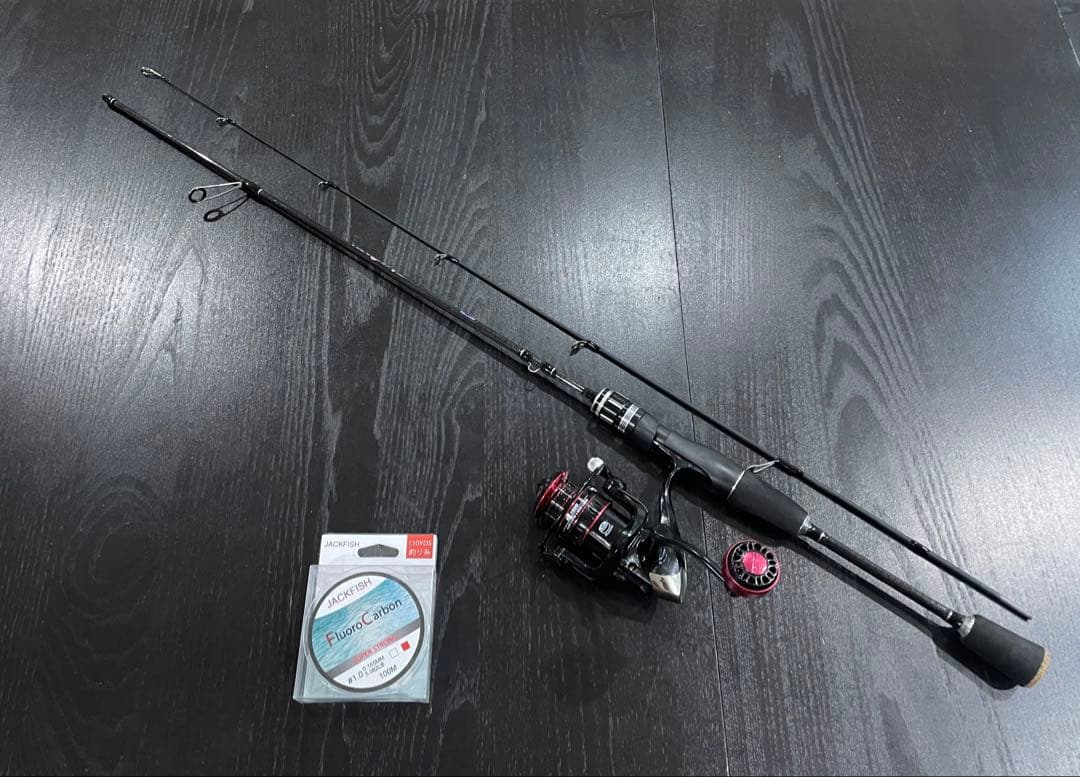 バス釣り2セット・ベイトロッド&リール(左巻)スピニングロッド&リール・ライン付