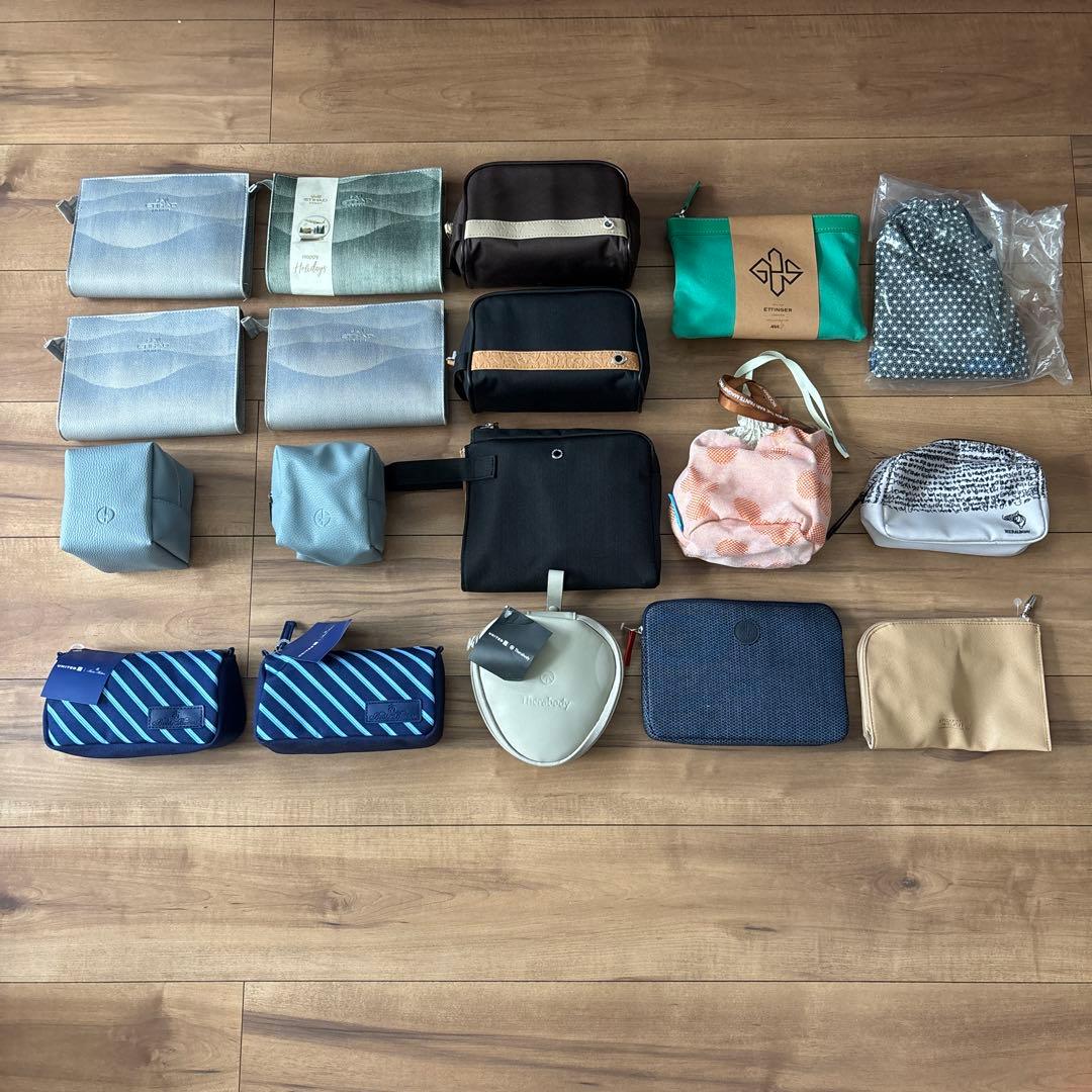 【品数追加】航空会社 8社 ビジネスクラスアメニティ 18点セット 非売品