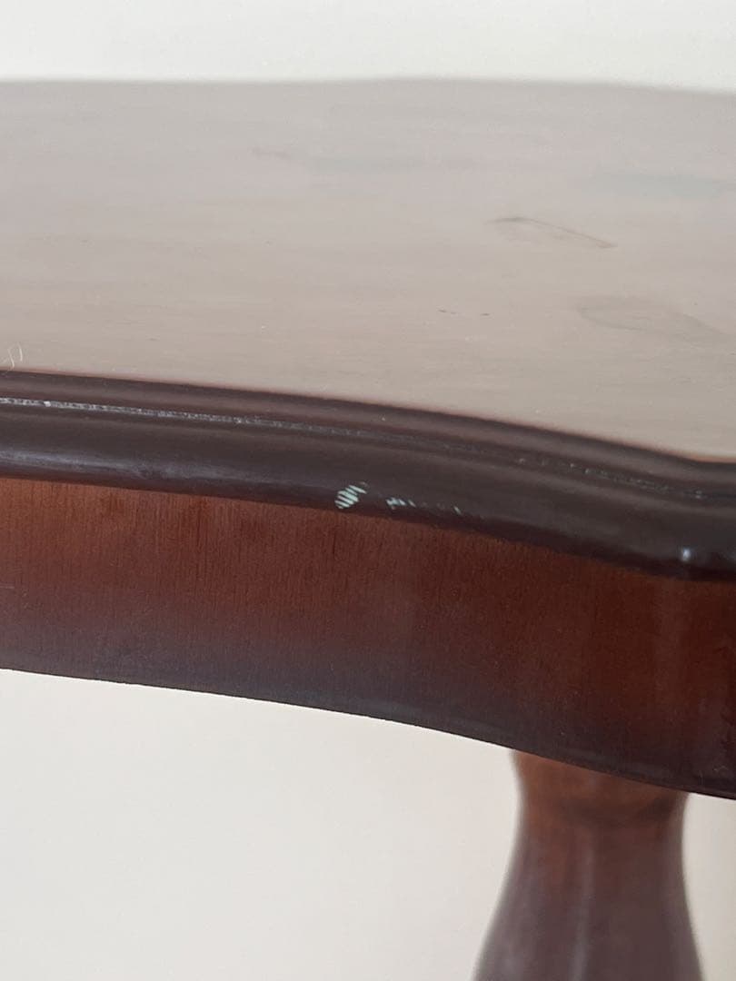 象嵌細工 コーヒーテーブル サイドテーブル 飾り台 波型天板 アンティーク