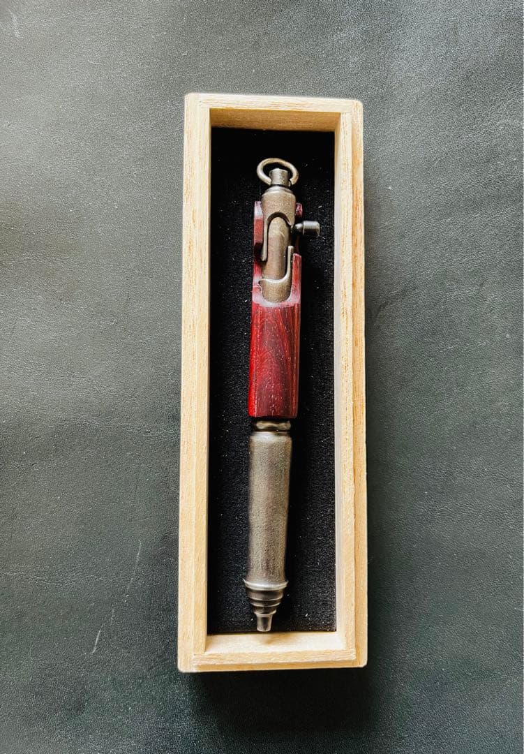 中山英俊 ボルトアクションボールペン 紅木 木軸