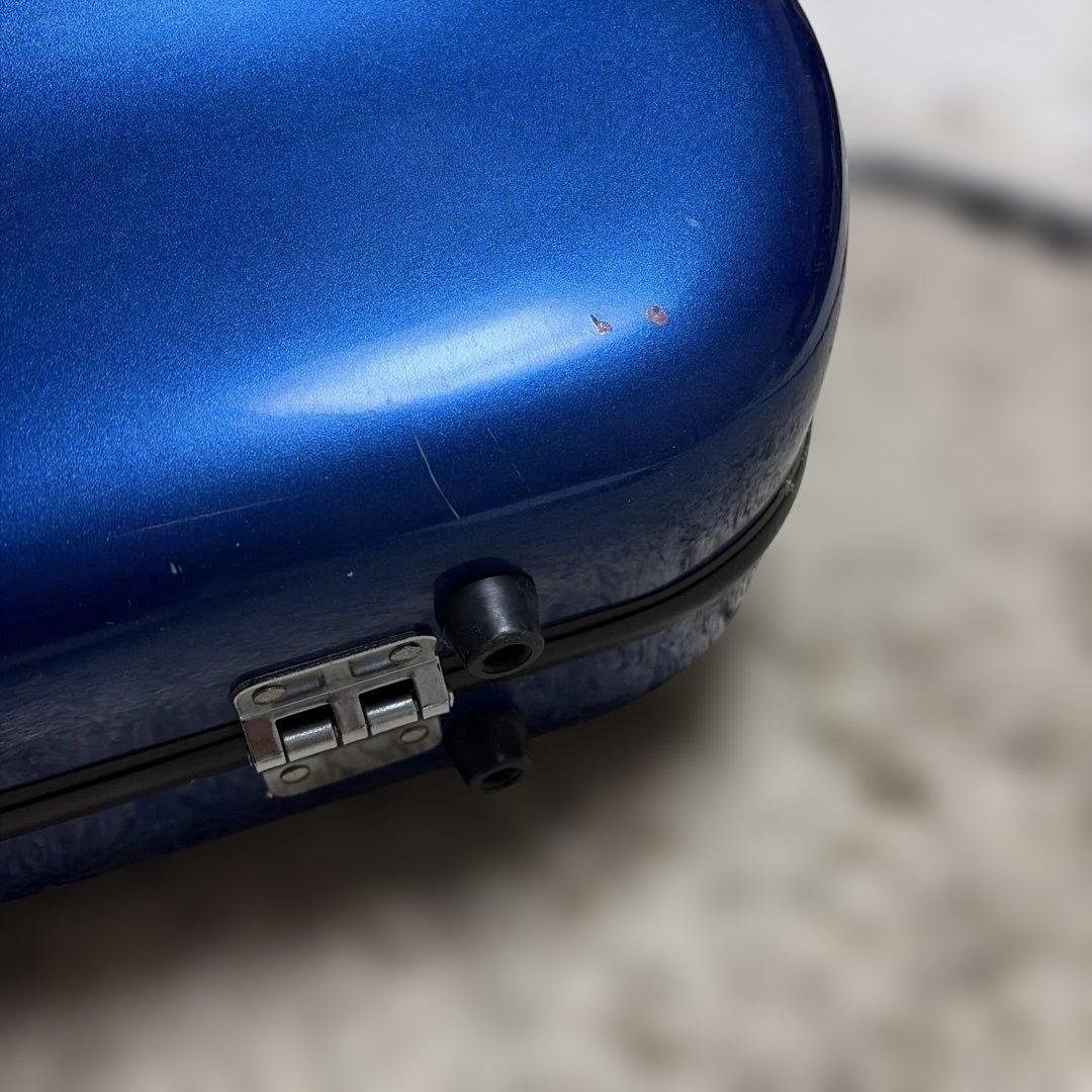 サックスケース 青 ワインレッド内装