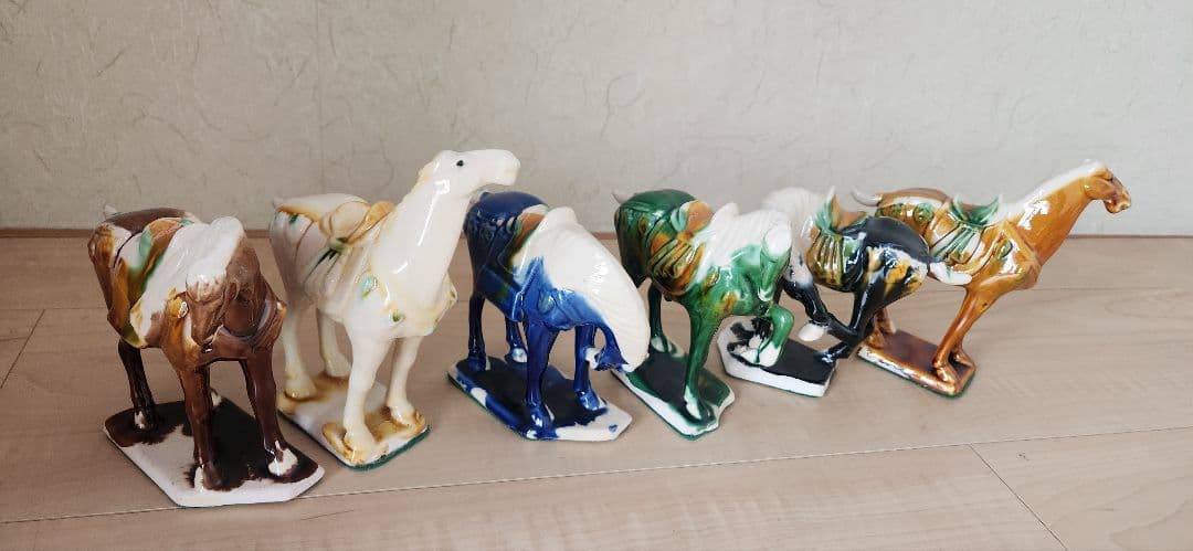 器　唐三彩馬の置物6体