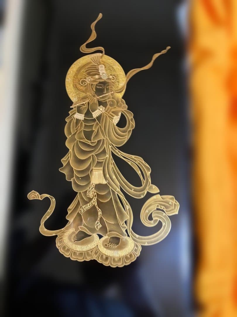 黒漆の文箱 金色装飾