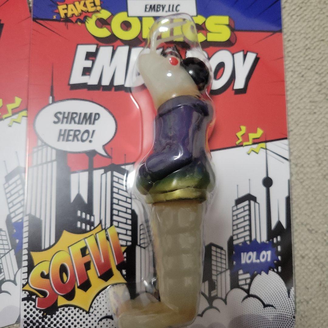 EMBY エンビーくん シュリンプヒーロー 台湾先行版とメタリック2体セット