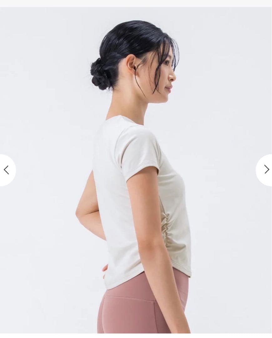 SUKALAくすみピンクトレンカとカップ付きサイドギャザーTee Lサイズ