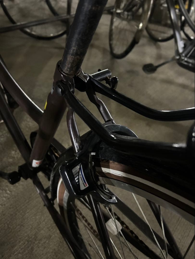 島根県 出雲市 おしゃれ 通学 シティサイクル 26インチ茶色　手渡し かご