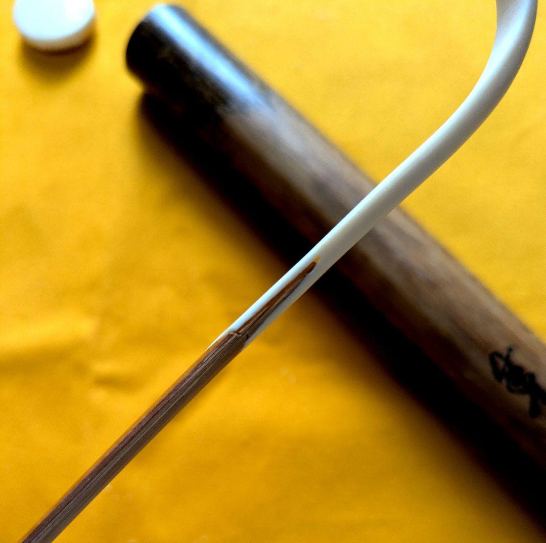 【閉店売り尽し】本煤竹挟継茶杓 定寸利休