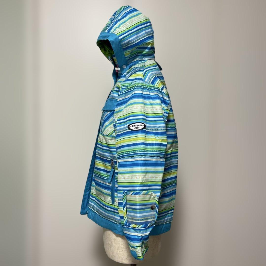 GOLDWIN スキーウェア　上下　140 ブルー&ライムグリーン
