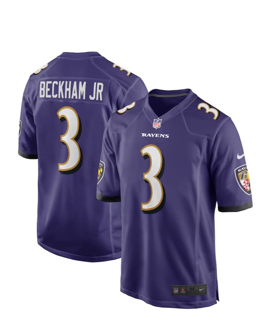 ［新品］NFL ボルチモア・レイブンズ ベッカム・ジュニア ユニフォーム 4XL