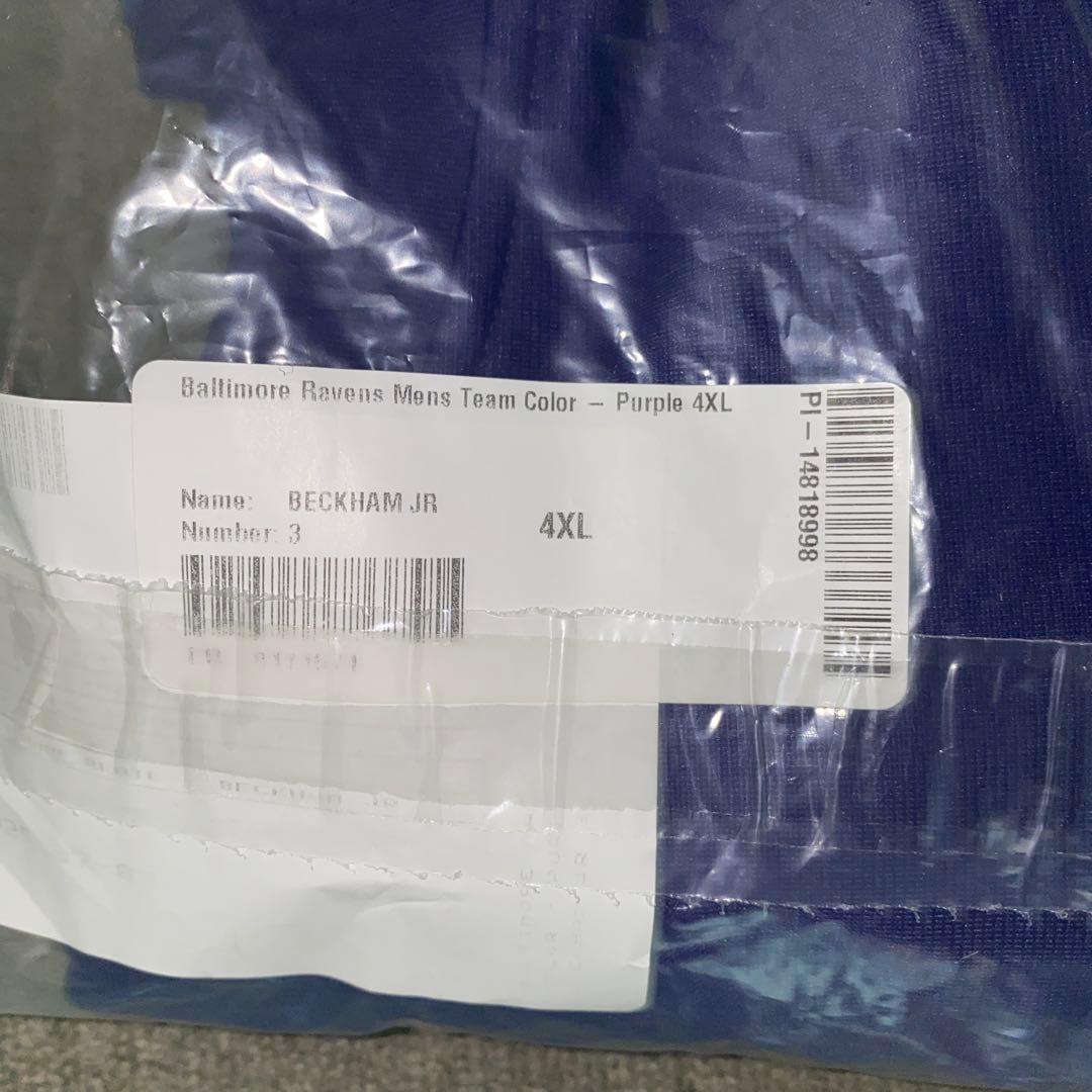 ［新品］NFL ボルチモア・レイブンズ ベッカム・ジュニア ユニフォーム 4XL