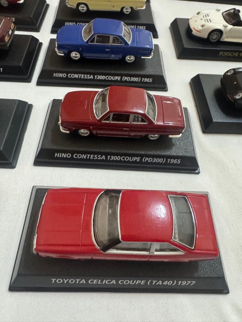 台座付きミニカーまとめ売り　絶版名車コレクション　京商　REAL-X ポルシェ