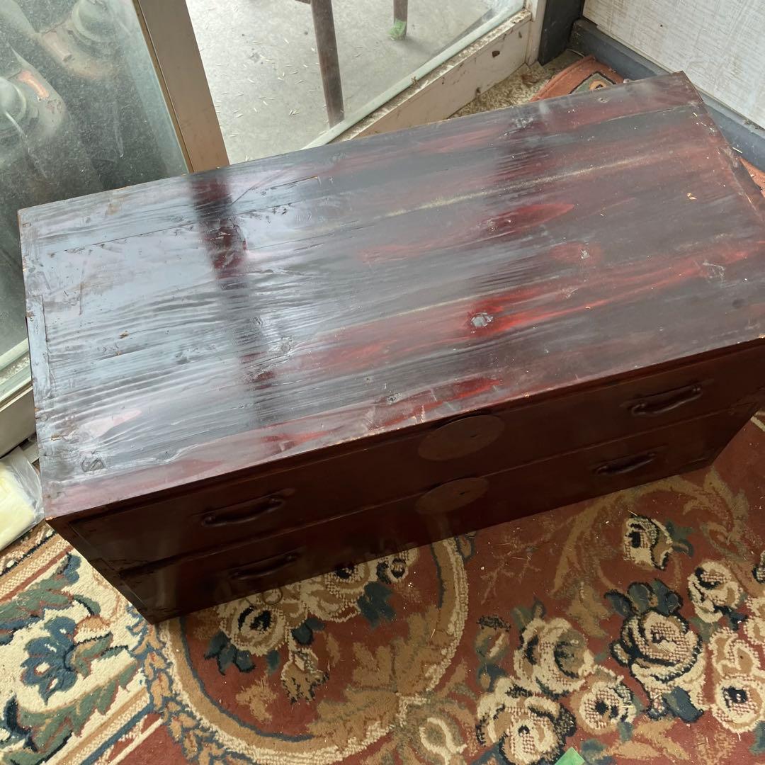 昭和レトロ 古家具 仙台箪笥 3分割 7段 引き出し箪笥 時代箪笥 古民家