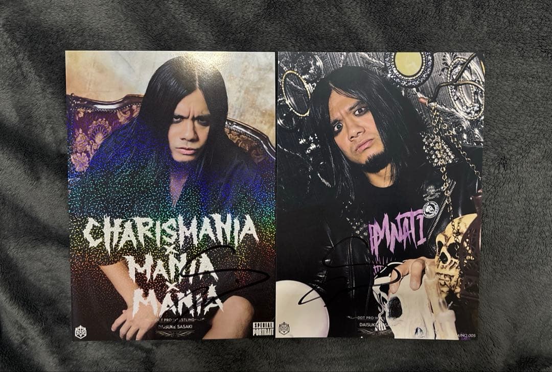 DDT DAMNATION T.A 佐々木大輔選手 ポートレートセット サイン有