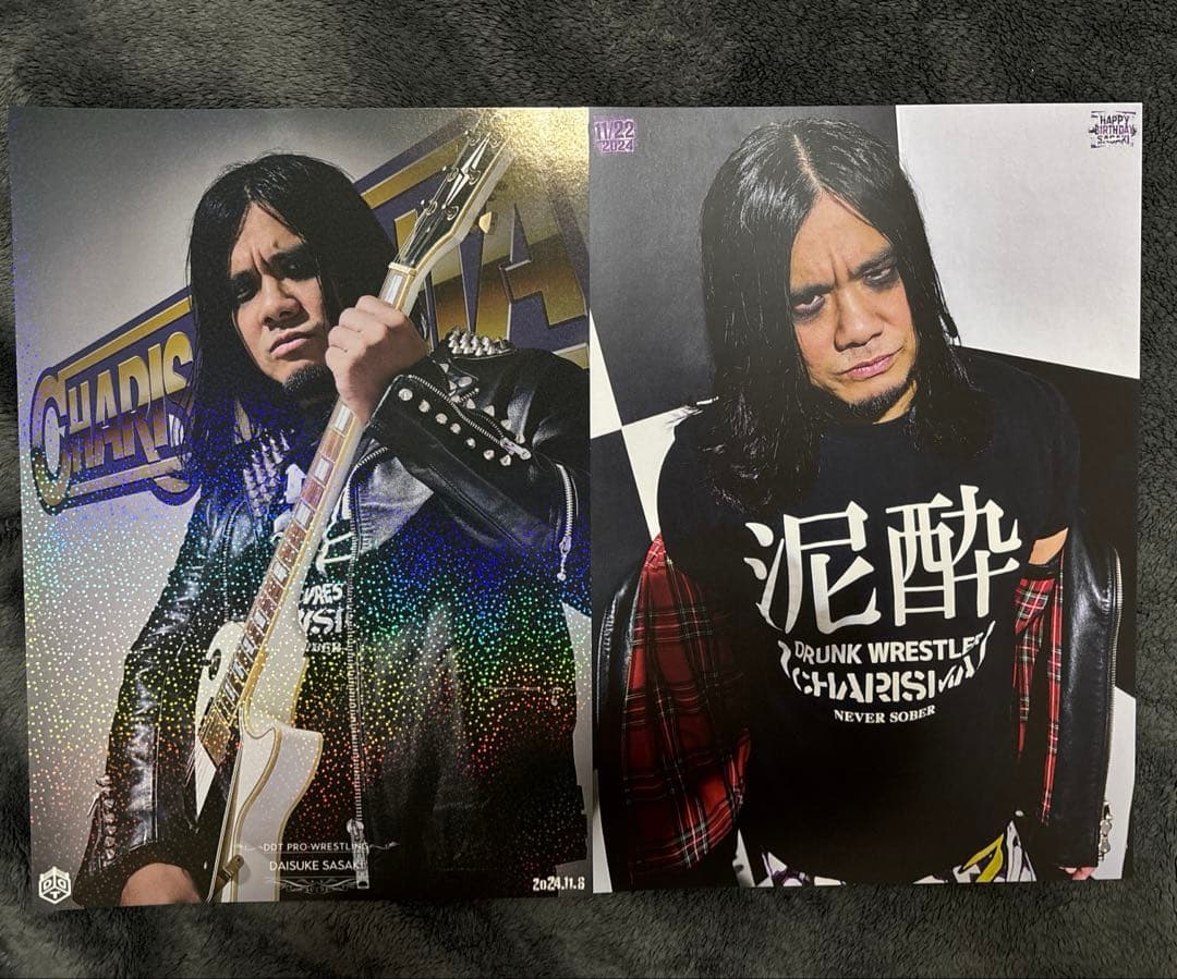 DDT DAMNATION T.A 佐々木大輔選手 ポートレートセット サイン有